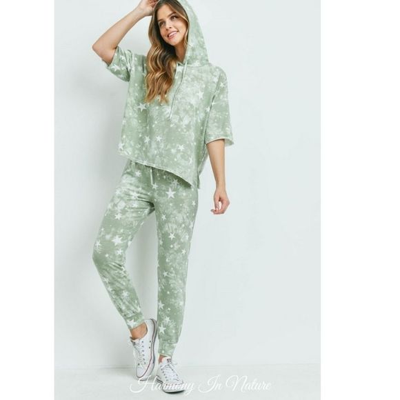 LAST Sage Tie Dye Jogger Set - Picture 5 of 7